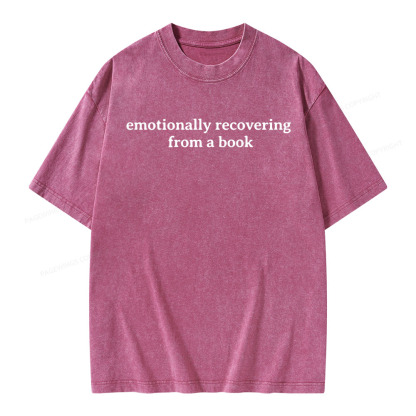 Pagewings Emotionally Recovering From a Book Unisex Washed T-shirt