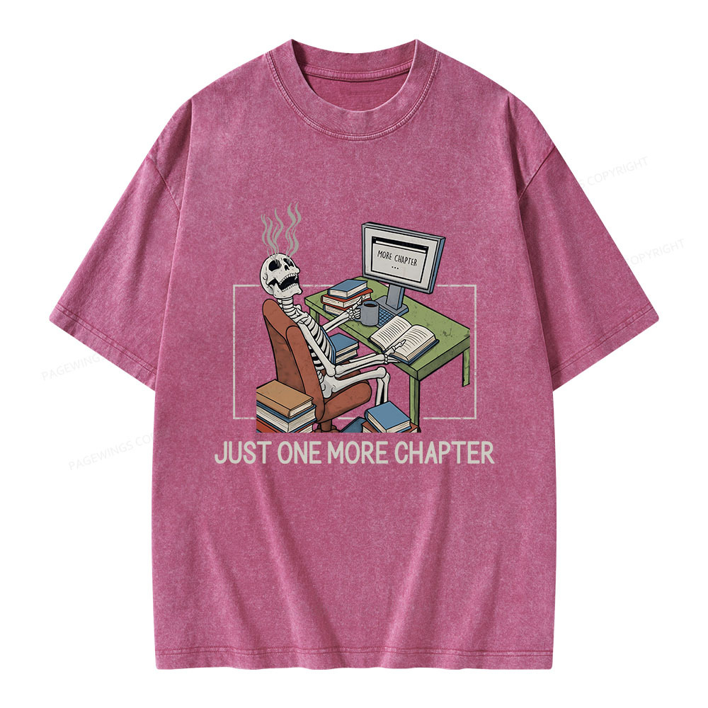 Pagewings Just One More Chapter Unisex Washed T-shirt