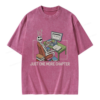 Pagewings Just One More Chapter Unisex Washed T-shirt