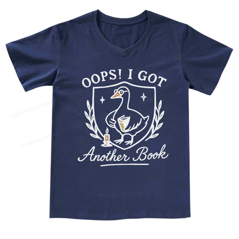 Pagewings Oops I Got Another Book V-neck T-shirt