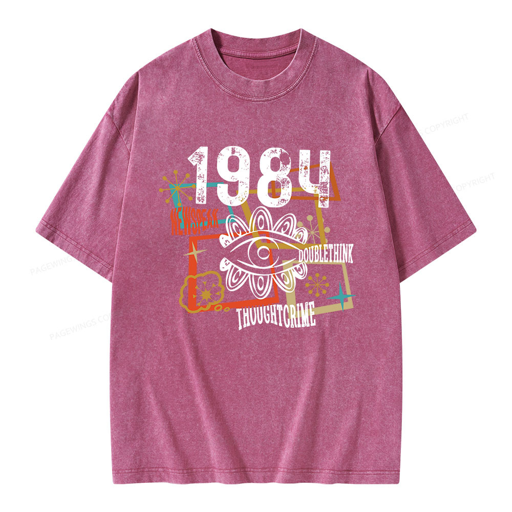 Pagewings 1984 Orwell Unisex Washed T-shirt