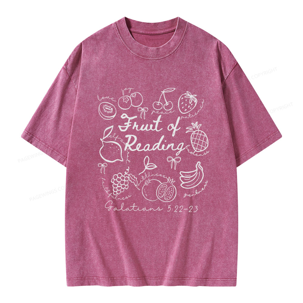 Pagewings Fruit Of Reading Unisex Washed T-shirt