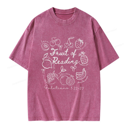 Pagewings Fruit Of Reading Unisex Washed T-shirt