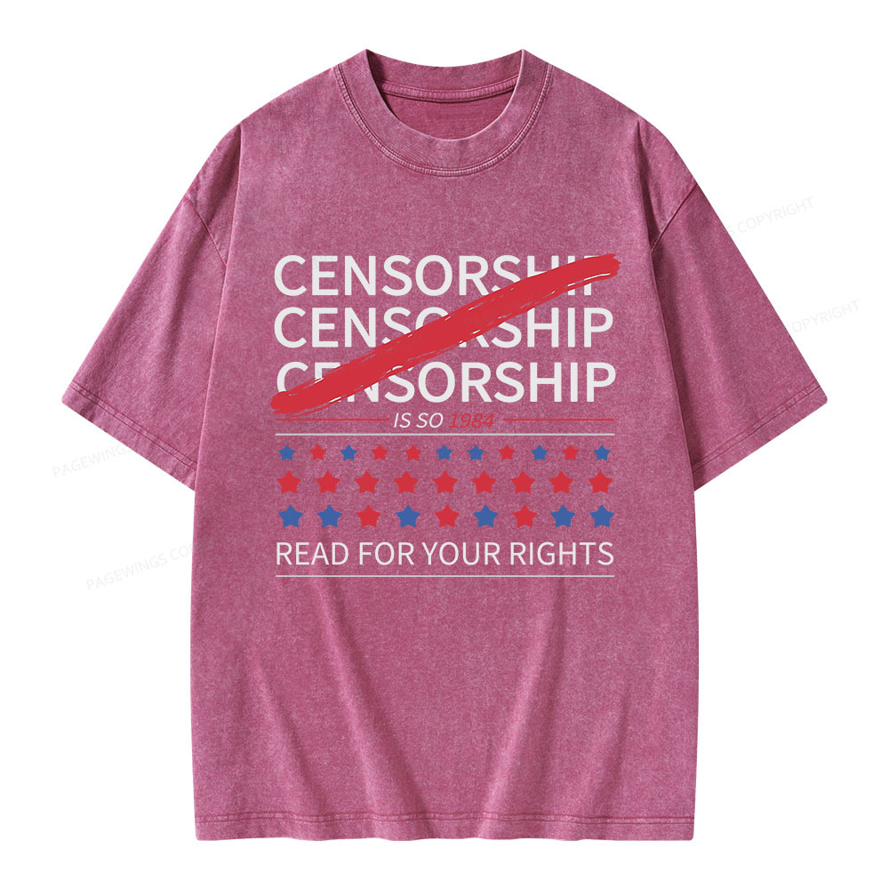 Pagewings Censorship Is So 1984 Unisex Washed T-shirt