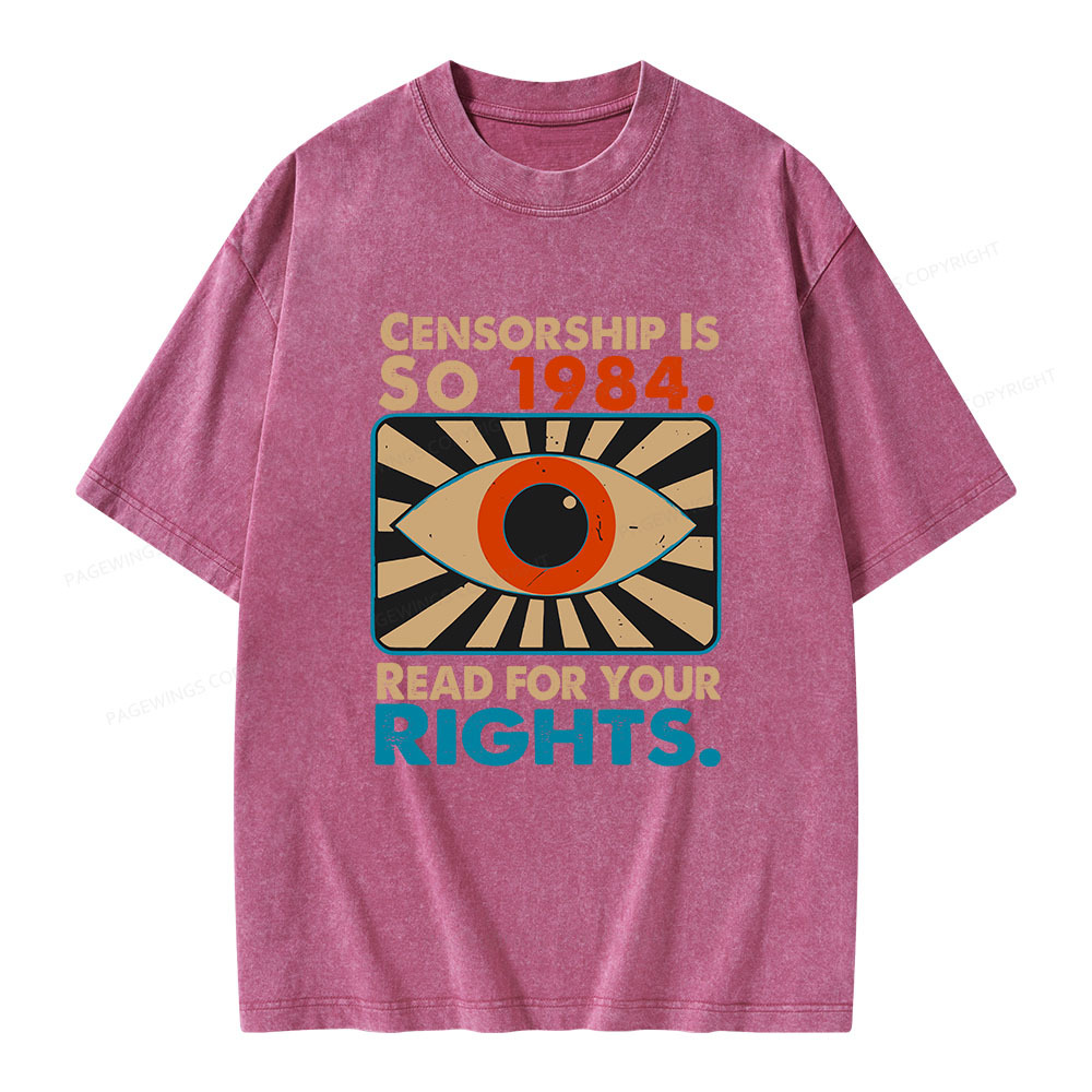 Pagewings Read For Your Rights Unisex Washed T-shirt