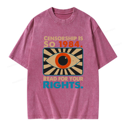 Pagewings Read For Your Rights Unisex Washed T-shirt