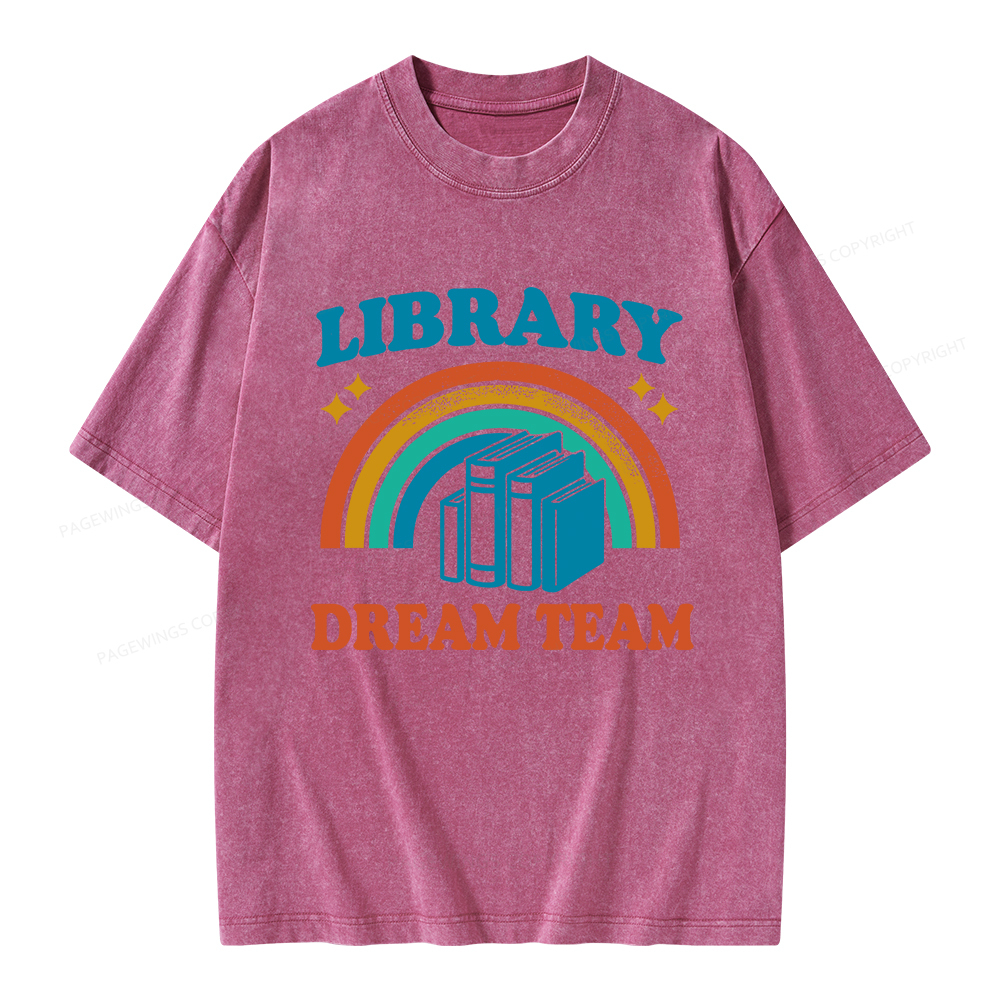 Pagewings Library Dream Team Unisex Washed T-shirt