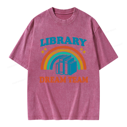 Pagewings Library Dream Team Unisex Washed T-shirt