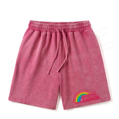 Pagewings Reading Rainbow Unisex Washed Shorts