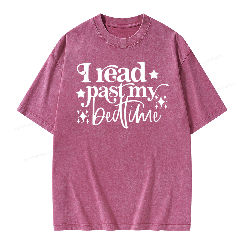 Pagewing I Read Past My Bedtime Unisex Tee Unisex Washed T-shirt