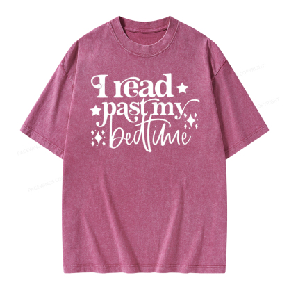 Pagewing I Read Past My Bedtime Unisex Tee Unisex Washed T-shirt