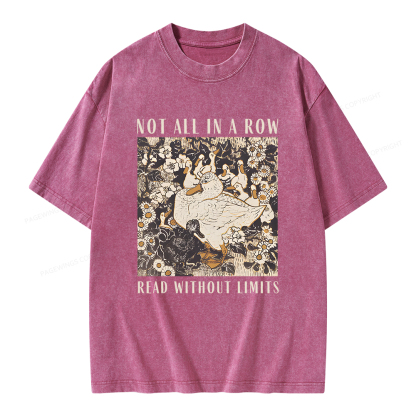 Pagewings Not All In A Row Read Without Limits Unisex Washed T-shirt