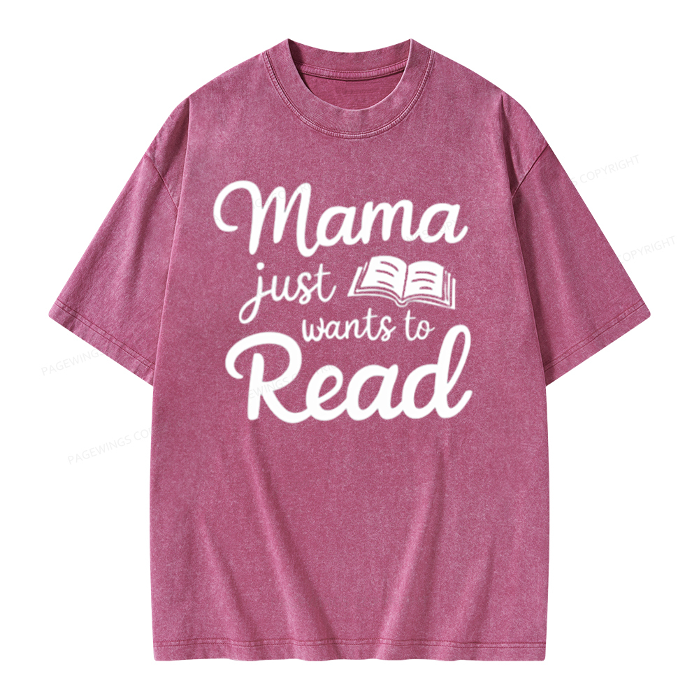 Pagewing Mama Wants Wo Read Unisex Tee Unisex Washed T-shirt