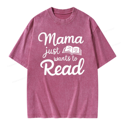 Pagewing Mama Wants Wo Read Unisex Tee Unisex Washed T-shirt