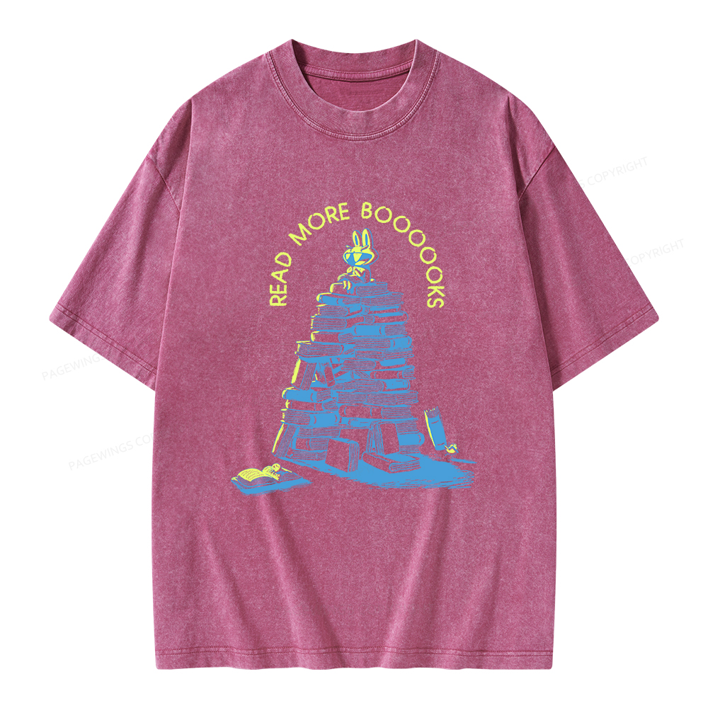 Pagewings Read More Boooooks Unisex Washed T-shirt
