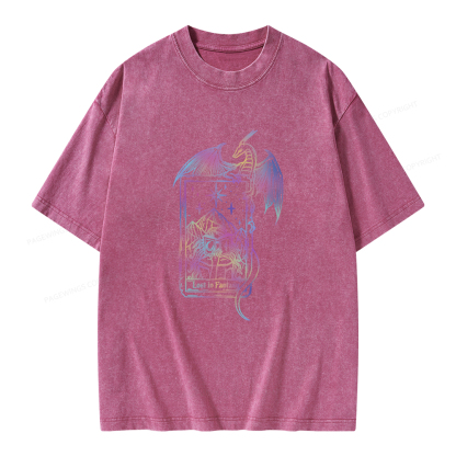 Pagewings Lost In Fantasy Unisex Washed T-shirt