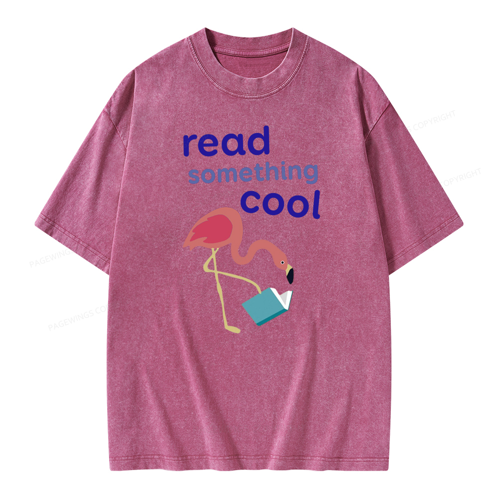 Pagewing Reading Something Cool Unisex Washed T-shirt