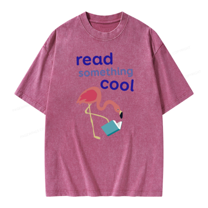 Pagewing Reading Something Cool Unisex Washed T-shirt