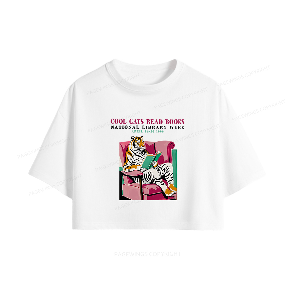 Pagewings Library Week Poster 1996 Women Crop Tops