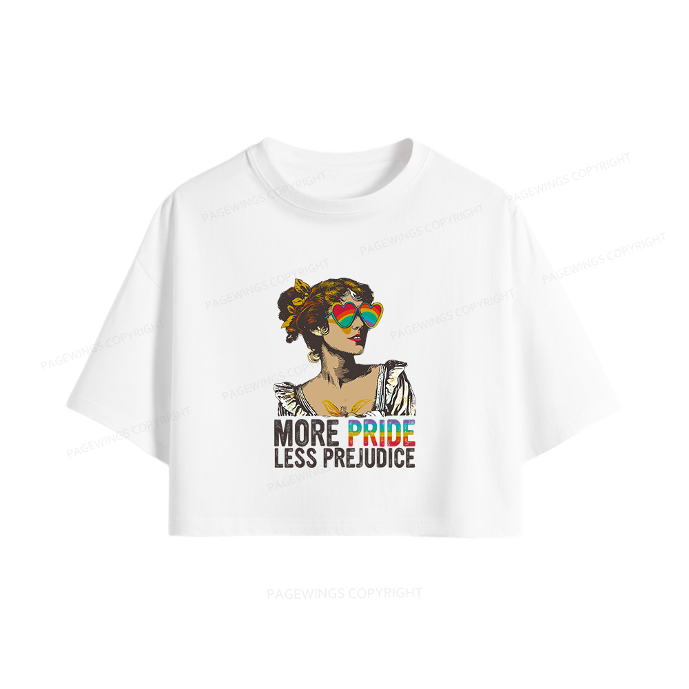 Pagewings More Pride Less Prejudice Women Crop Tops