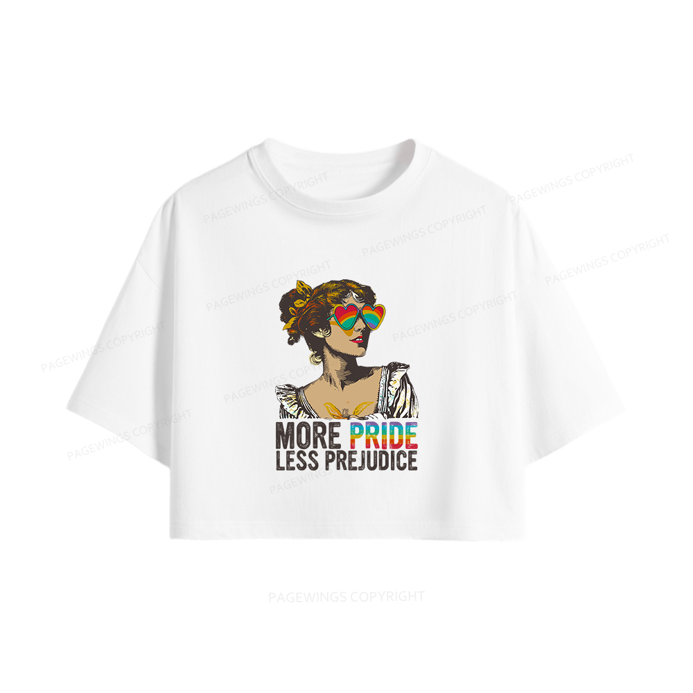 Pagewings More Pride Less Prejudice Women Crop Tops