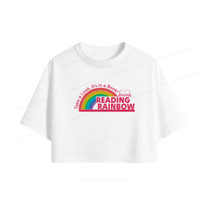 Pagewings Reading Rainbow Women Crop Tops