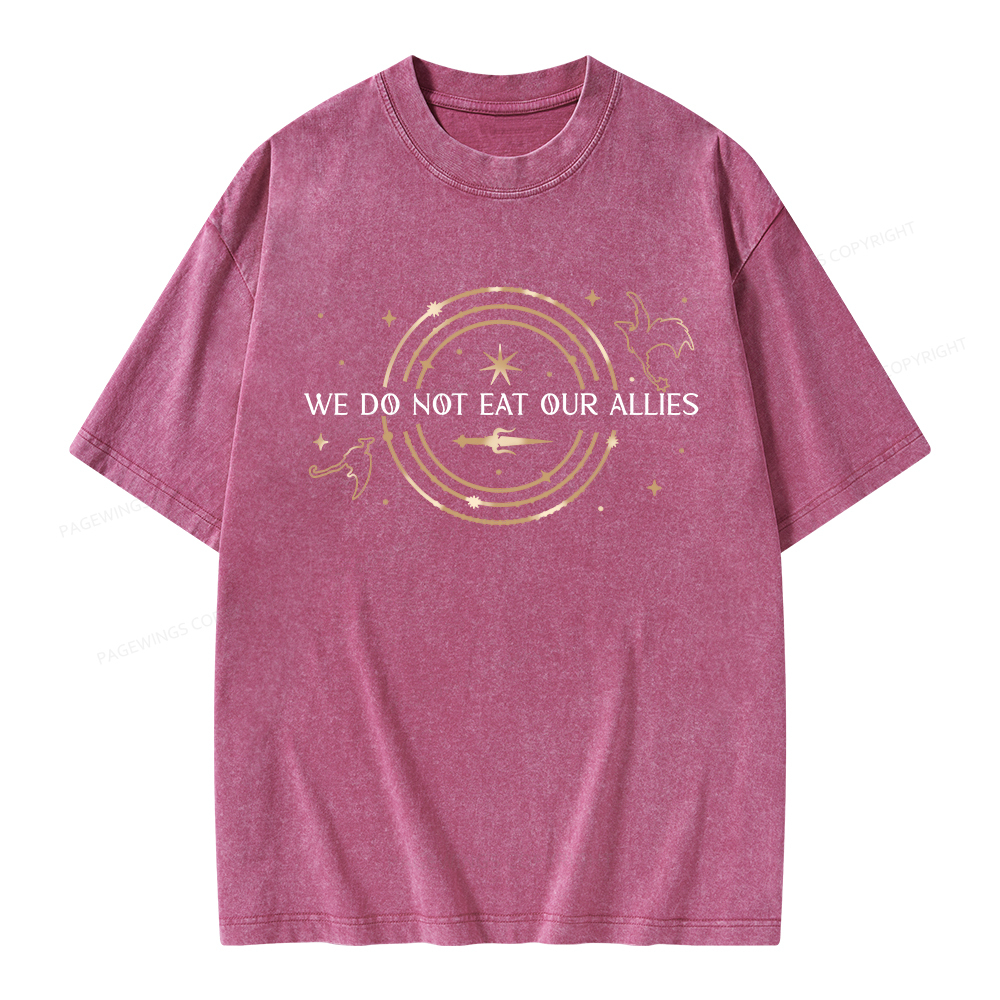 Pagewings We Do Not Eat Our Allies Unisex Washed T-shirt