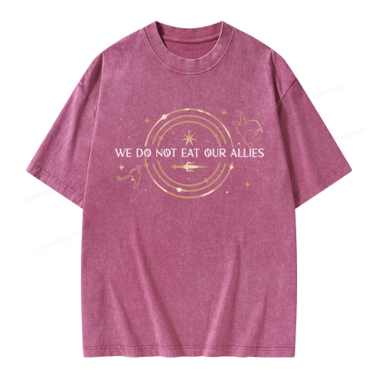 Pagewings We Do Not Eat Our Allies Unisex Washed T-shirt
