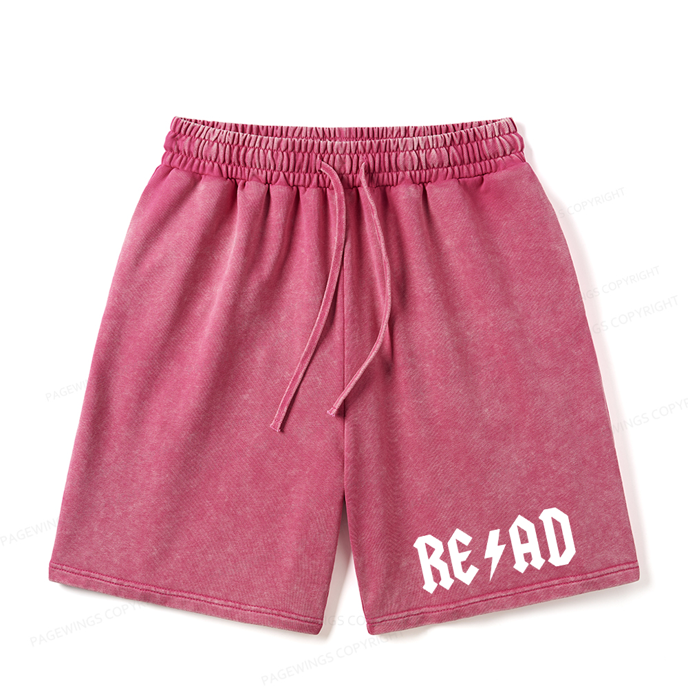 Pagewings Read Back In The Library Unisex Washed Shorts