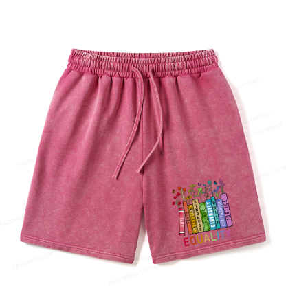 Pagewings Equal Rights Unisex Washed Shorts