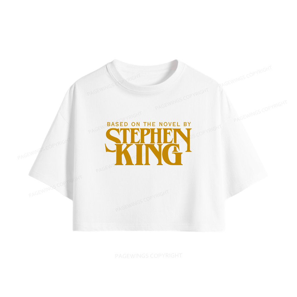 Pagewings Based On A Novel By Stephen King Women Crop Tops
