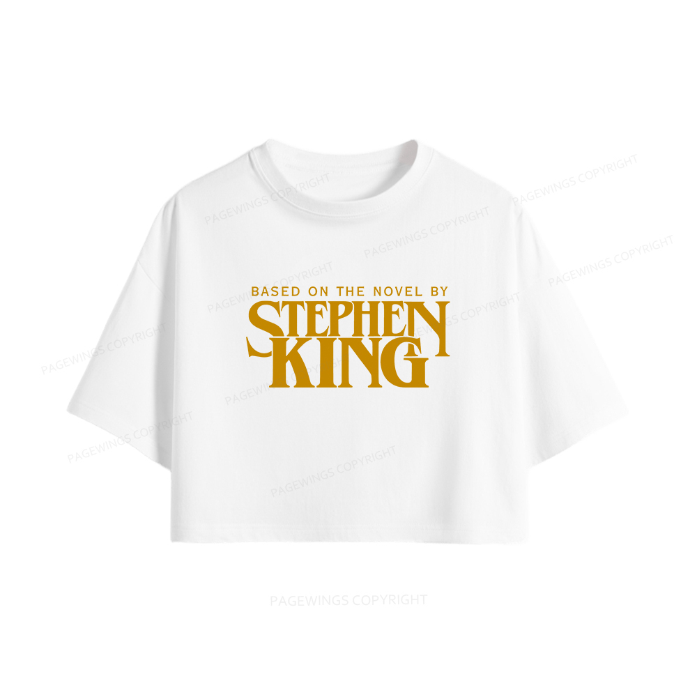 Pagewings Based On A Novel By Stephen King Women Crop Tops