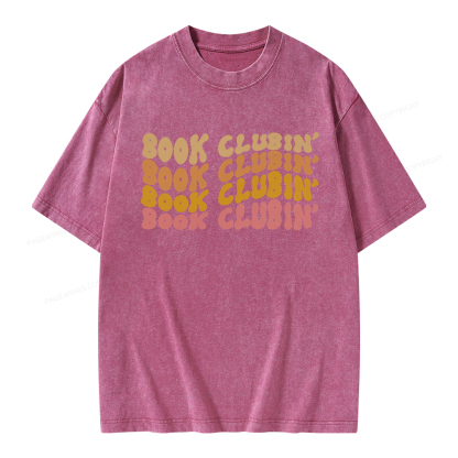 Pagewings Book Clubin’ Unisex Washed T-shirt