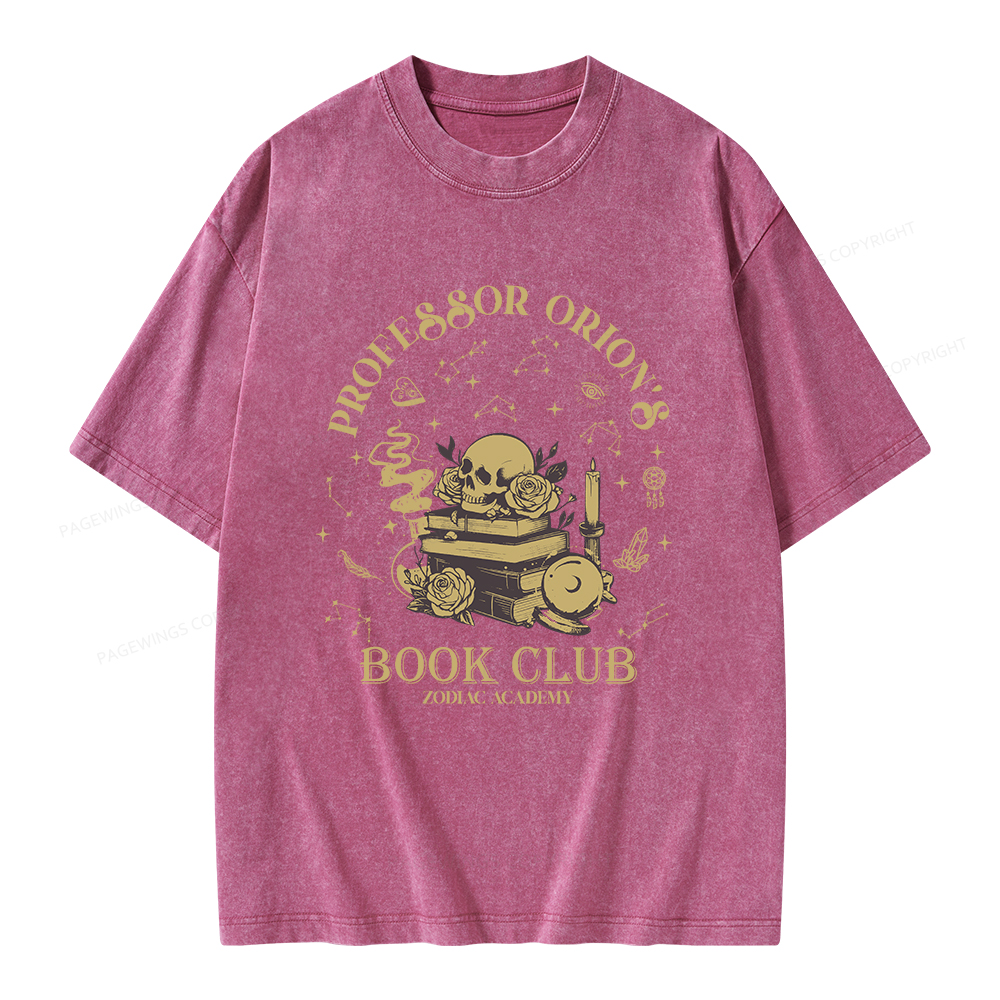 Pagewings Professor Orion's Book Club Unisex Washed T-shirt