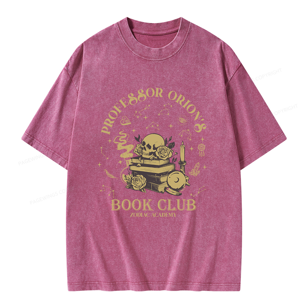 Pagewings Professor Orion's Book Club Unisex Washed T-shirt