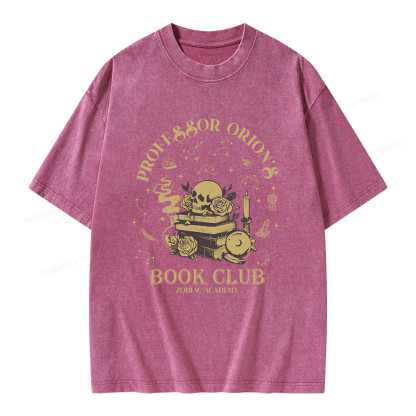 Pagewings Professor Orion's Book Club Unisex Washed T-shirt