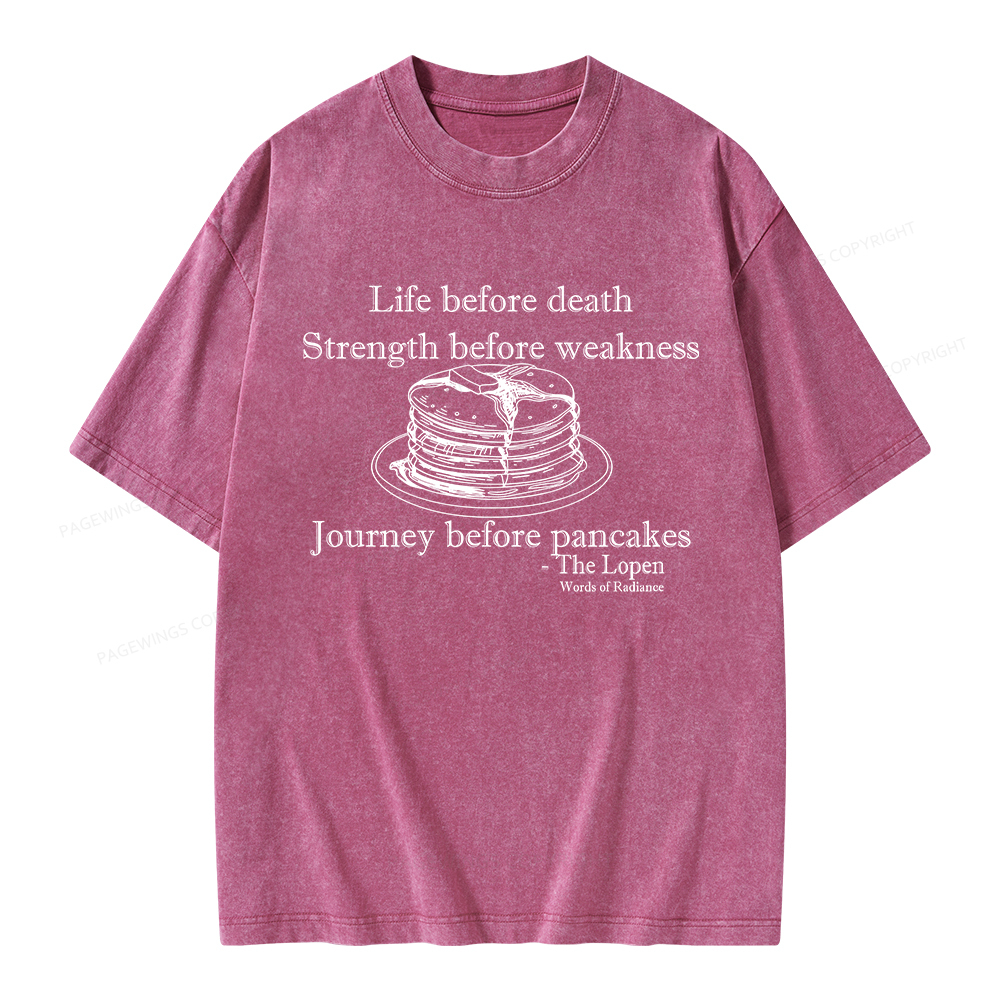 Pagewings Life Before Death Strength Before Weakness Unisex Washed T-shirt