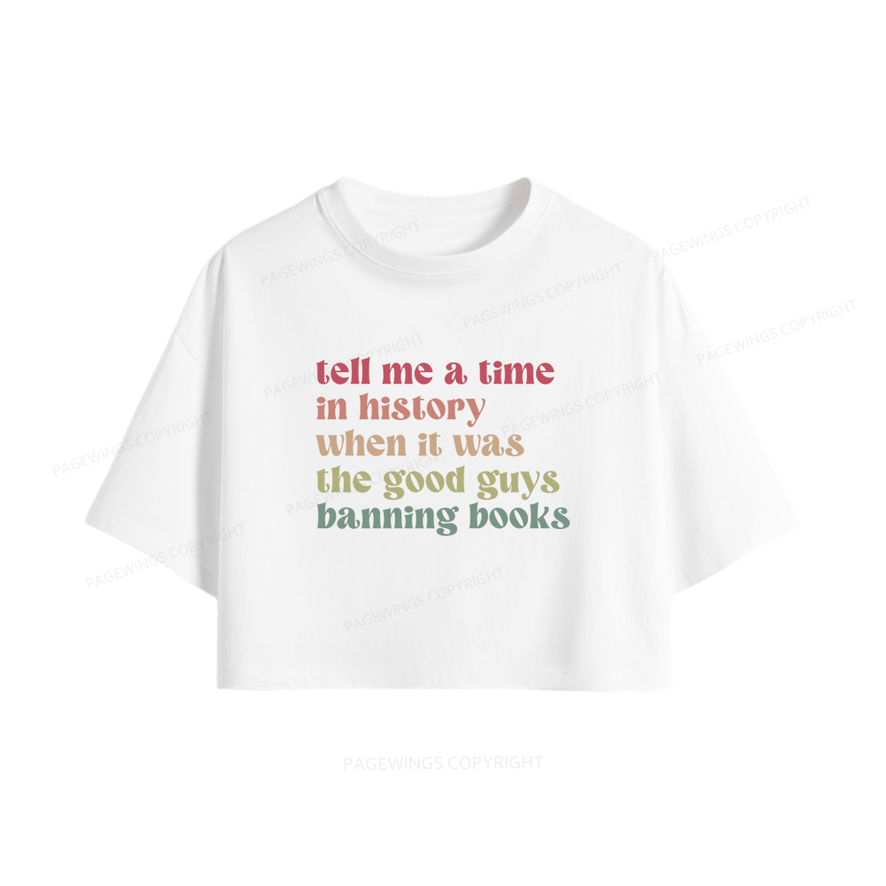 Pagewings Tell Me a Time in History Women Crop Tops