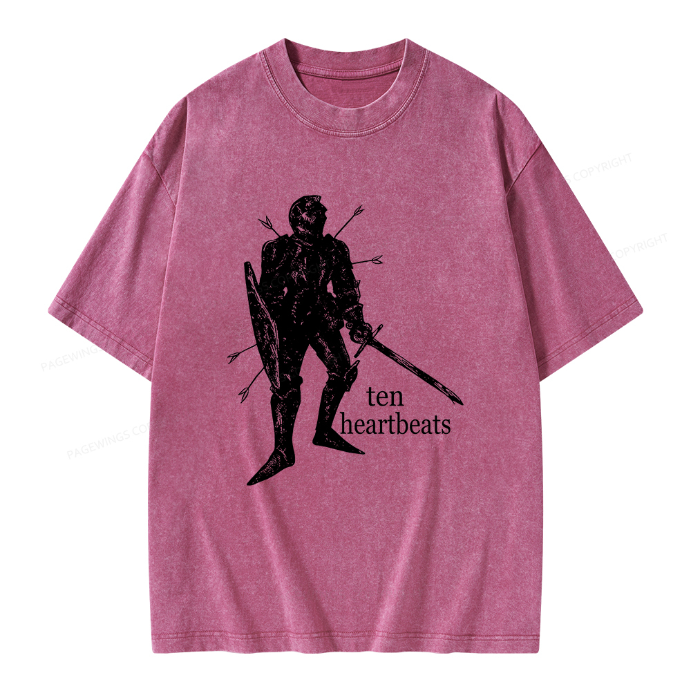 Pagewings Ten Heartbeats Unisex Washed T-shirt