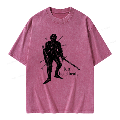 Pagewings Ten Heartbeats Unisex Washed T-shirt