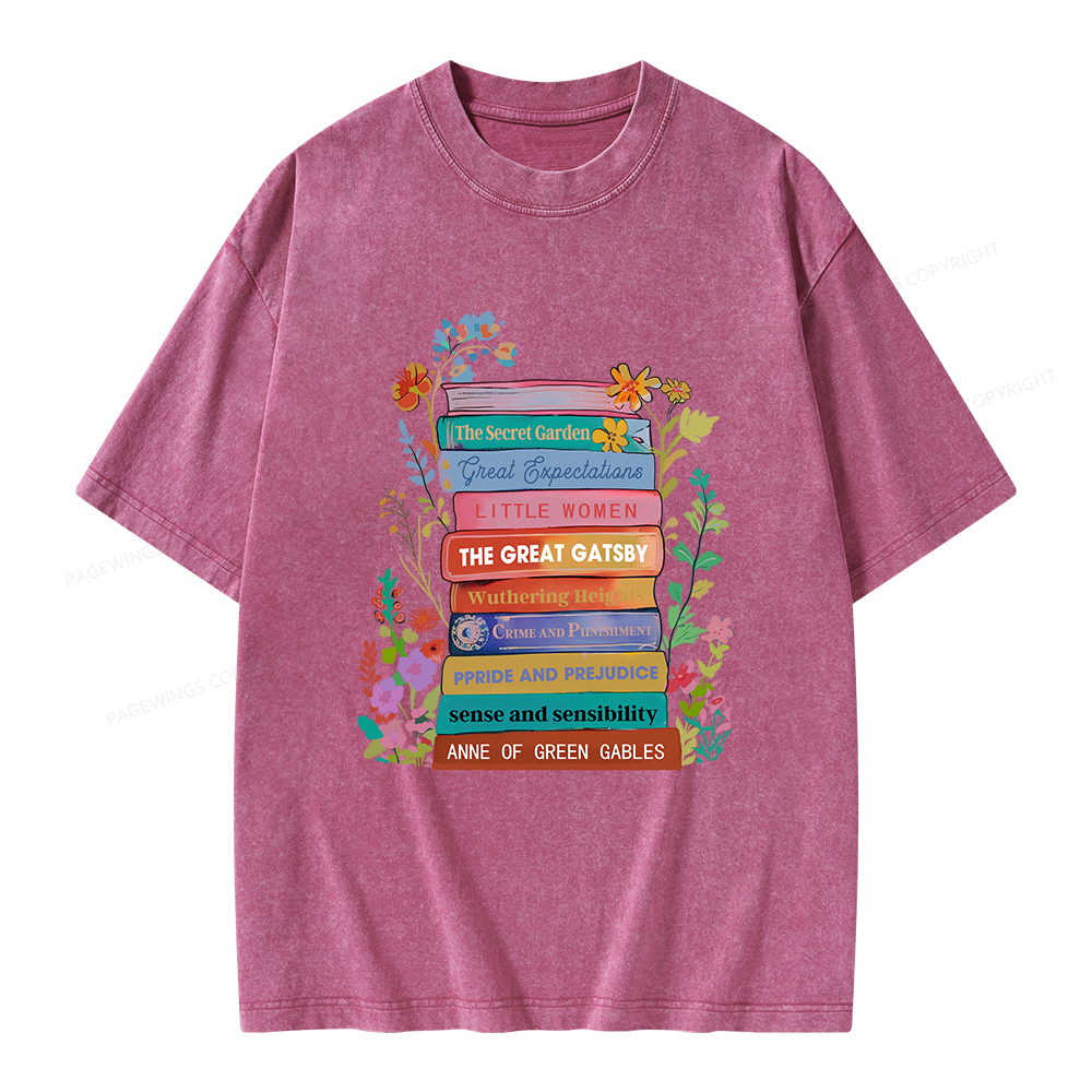 Pagewings Personalized Book Name Unisex Washed T-shirt
