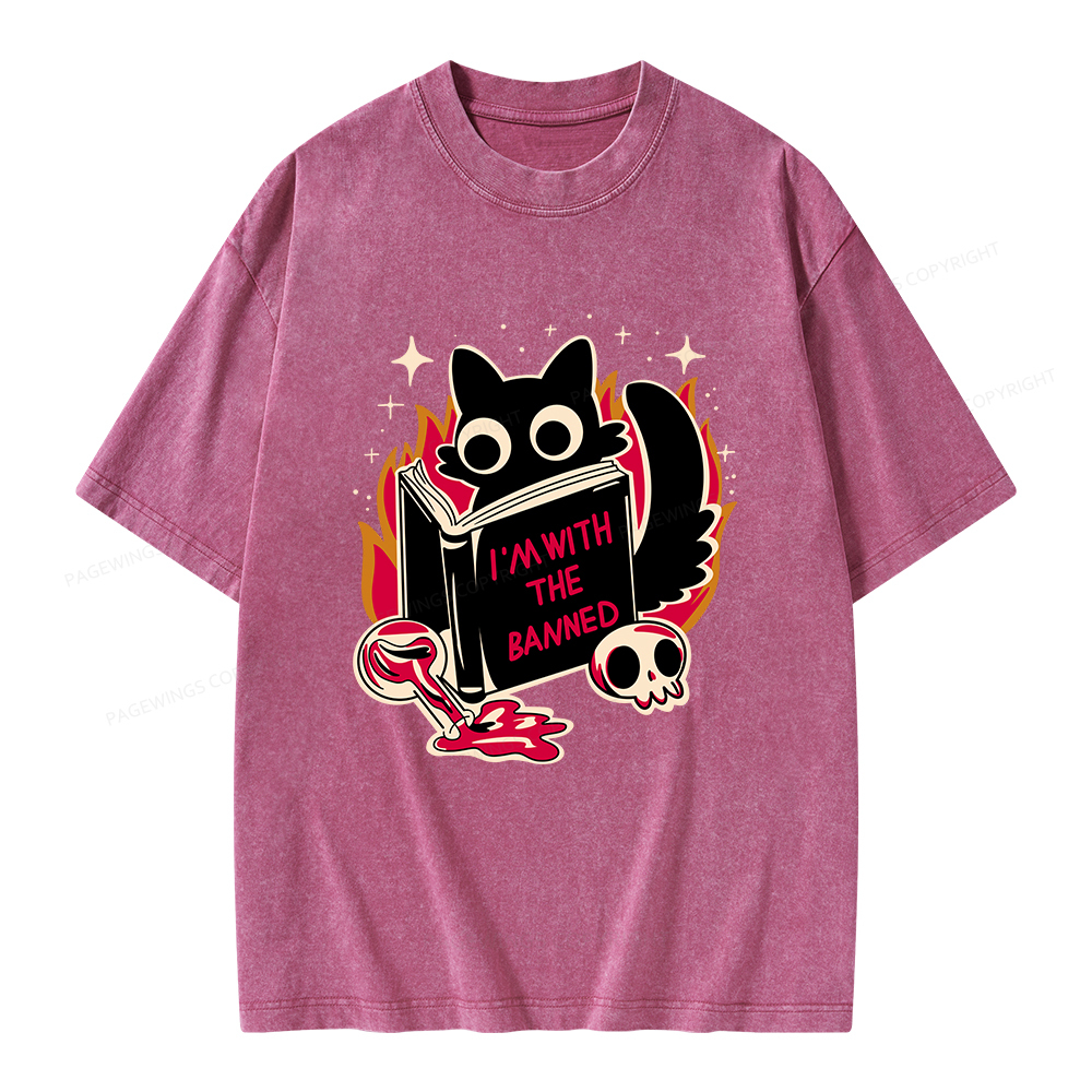 Pagewings I‘m With The Banned Unisex Washed T-shirt