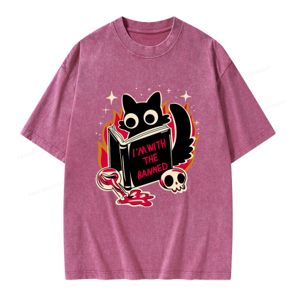 Pagewings I‘m With The Banned Unisex Washed T-shirt