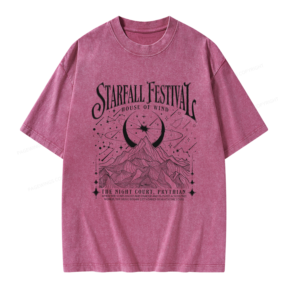 Pagewings Velaris Starfall Festival Unisex Washed T-shirt