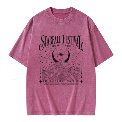 Pagewings Velaris Starfall Festival Unisex Washed T-shirt