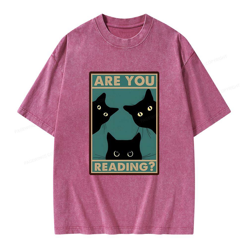 Pagewings Are You Reading Unisex Washed T-shirt