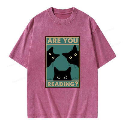 Pagewings Are You Reading Unisex Washed T-shirt