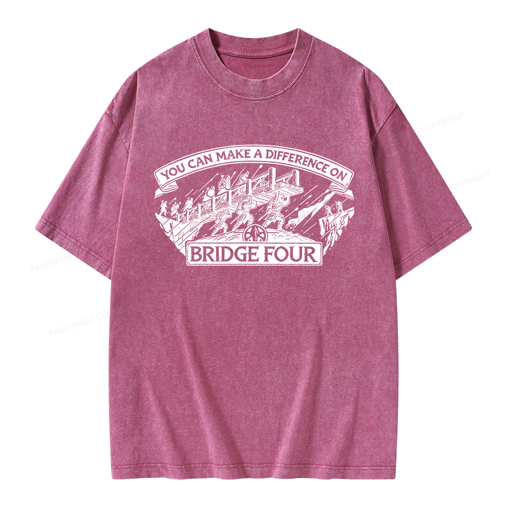 Pagewings Bridge Four Unisex Washed T-shirt