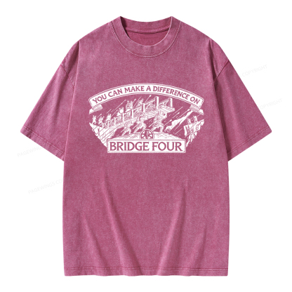 Pagewings Bridge Four Unisex Washed T-shirt