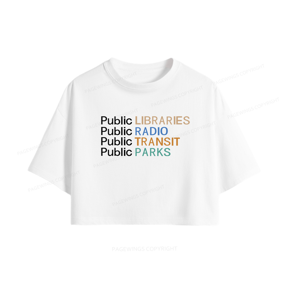 Pagewings Public Libraries Radio Transit Parks Women Crop Tops